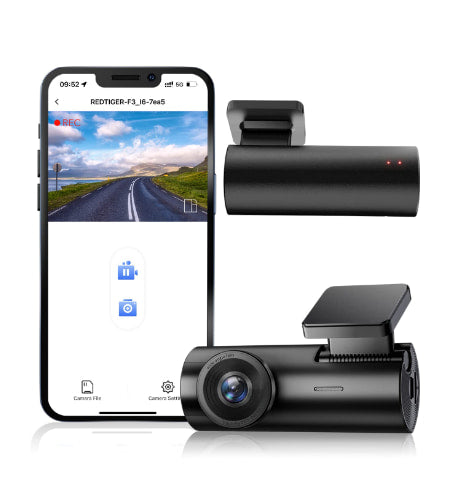 REDTIGER F3 2.5K Dash Cam WiFi Front Car Camera