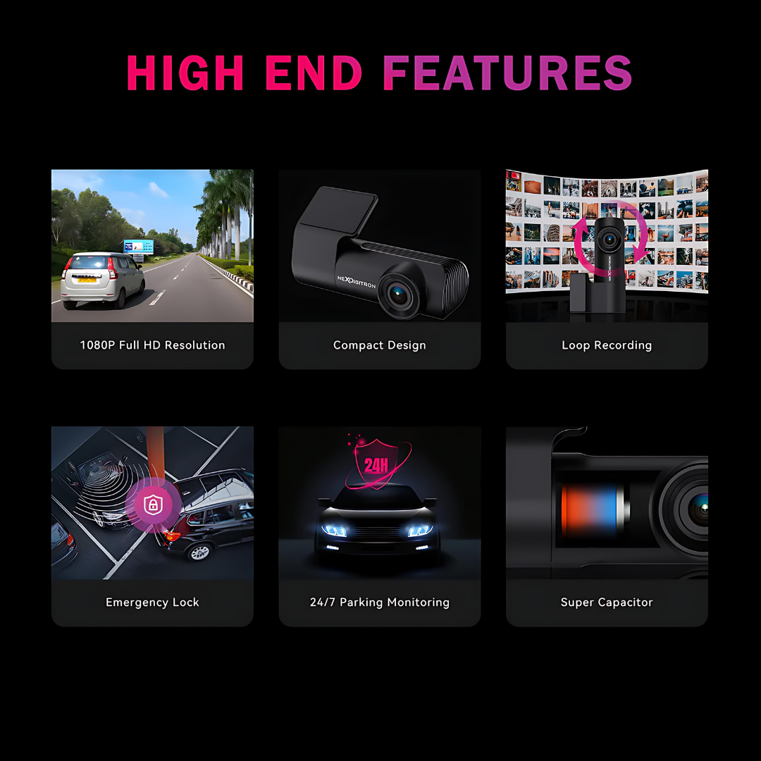 NEXDIGITRON NEO DashCam 360 Rotatable Features