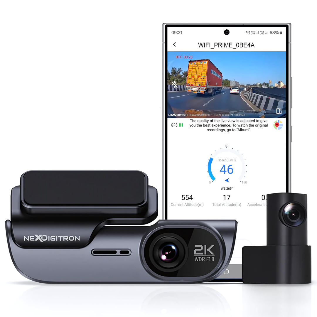 NEXDIGITRON PRIME 2K GPS Dual Dash Cam