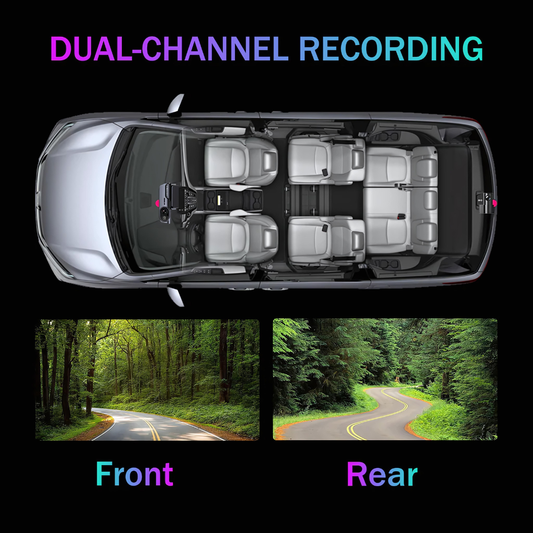 NEXDIGITRON PRIME 2K GPS Dual Dash Cam Duel Channel Recording