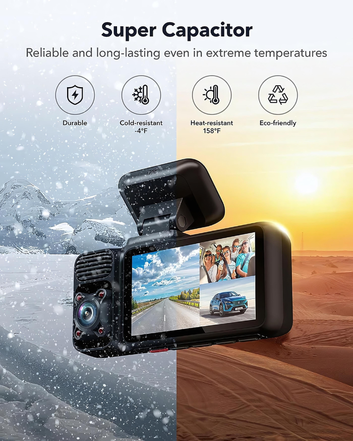 Redtiger F17 4K 3-Channel 5G Wifi Dash Cam Photo 2