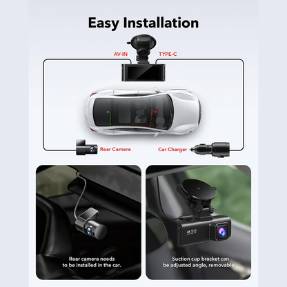 Redtiger F7NP 4K Front Rear Dash Cam Installation