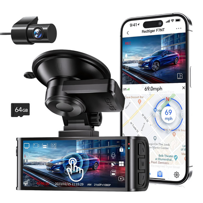 Redtiger F7NT Touch Screen 4K Dual Dash Cam