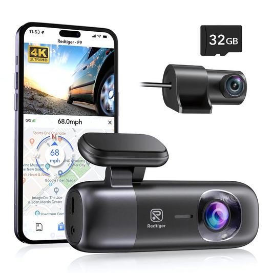 Redtiger F9 4K Dual Front and Rear Mini Dash Cam